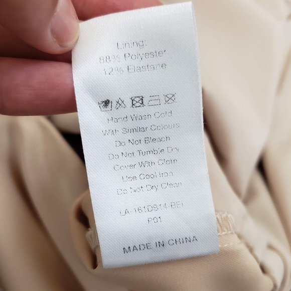 Lavish Alice Asymmetric Backless Bodycon Midi Dress Champagne Satin Size 8 - Picture 12 of 14